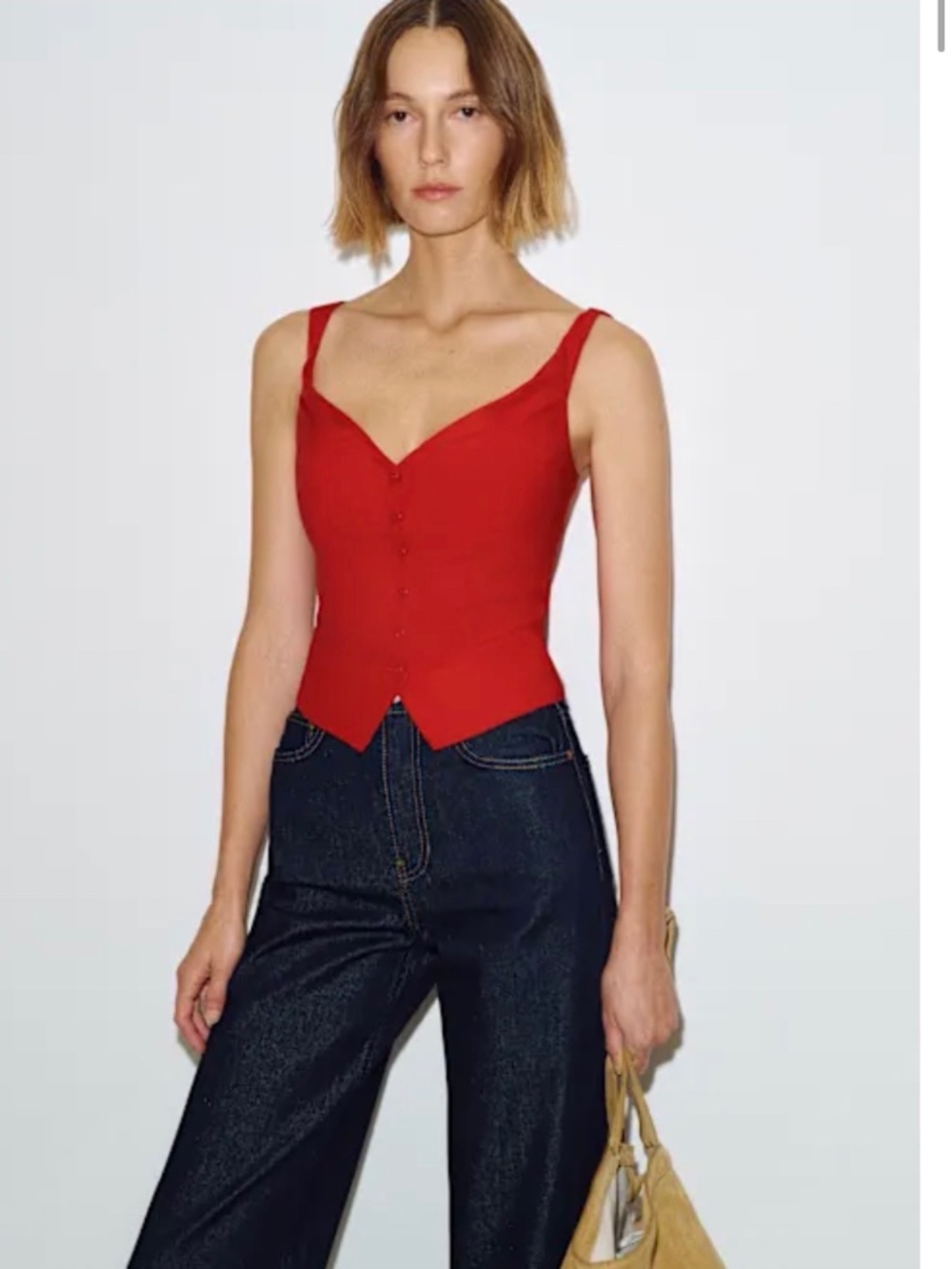 Reformation Tana Top Red - Size 10